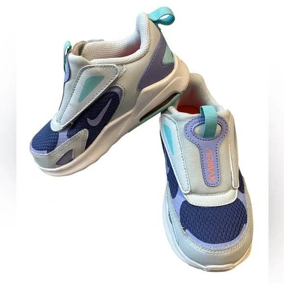 Nike Kids Air Max Blue and Orange Sneakers size 10. - Picture 7 of 8